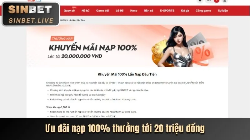 Trò chơi Nổ Hũ Sinbet